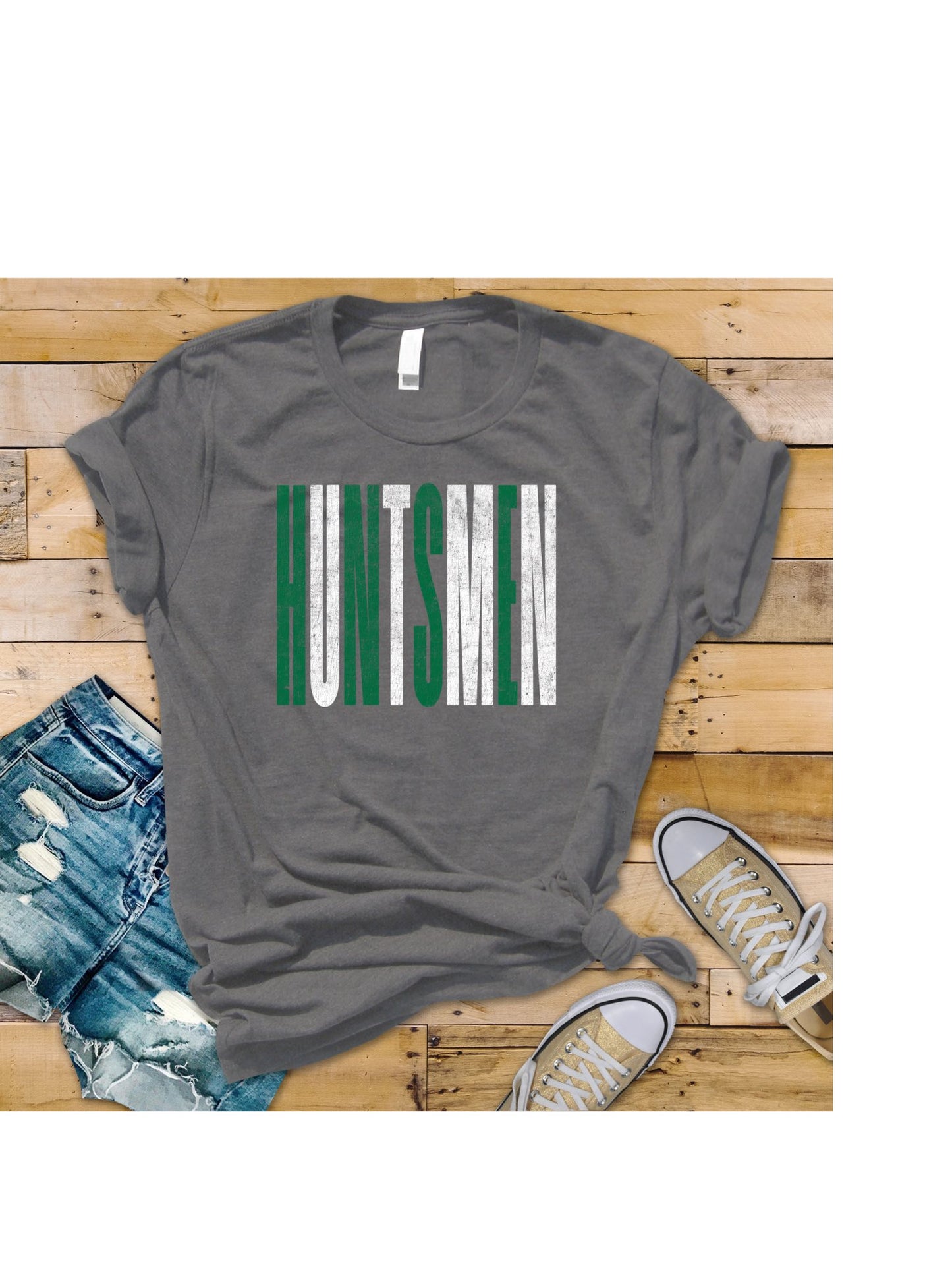 Huntsmen Green & White tshirt