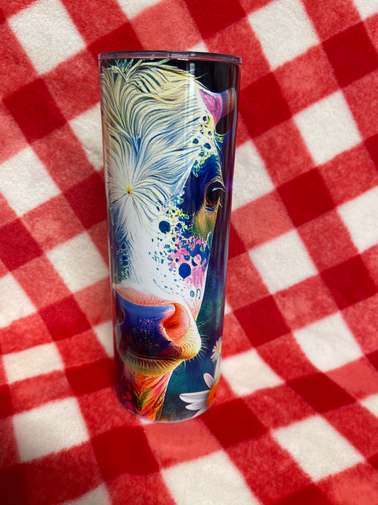 20oz Flower Cow