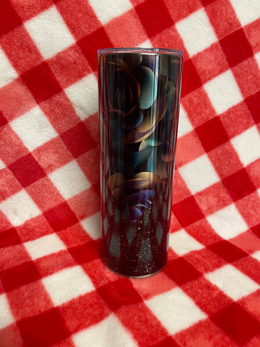 20oz Stainless Purple Floral