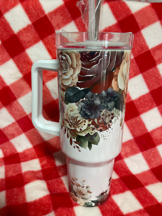 40oz Dark Floral
